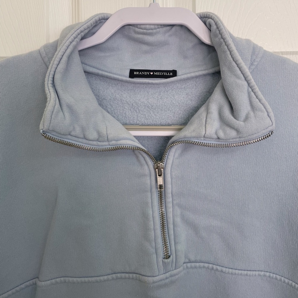 Brandy Melville Light blue Quarter zip